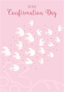 Girl 8x5 - Pink Background With Doves