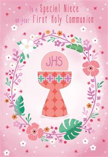 Niece 8x5 - Pink Floral Wreath Chalice